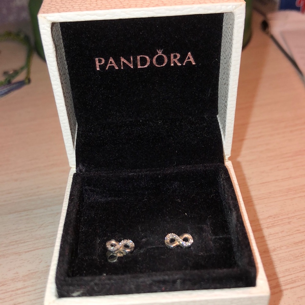 Pandora Sparkling Infinity Stud Earrings